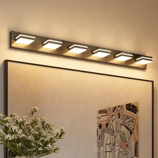 Dimmable 6-Light Bathroom Vanity Light Fixture | 48 in Rotatable LED Over Mirror