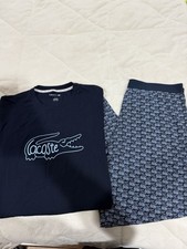 Lacoste Men  s Sleepwear Set Size Large Color Blue