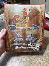NEW ROOSTER WEATHERVANE KIT - STAINED GLASS LOOK BAKING CRYSTAL FORM from AARON