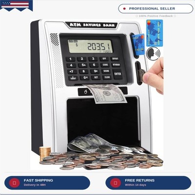 Fishboy Talking ATM Piggy Bank for Kids with Dual Debit Cards, Power-Off Memory,