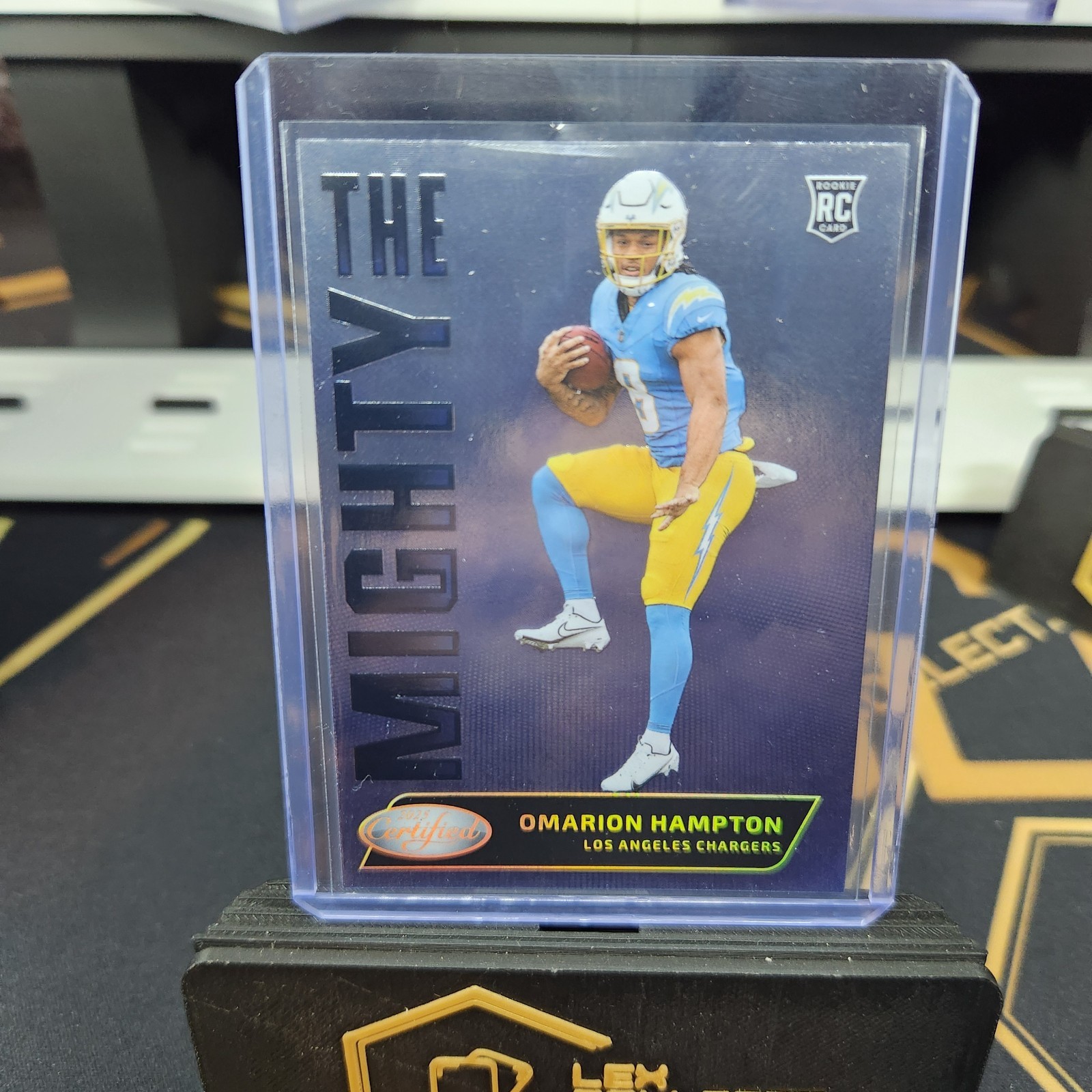 2025 Certified Omarion Hampton THE MIGHTY CASE HIT Rookie Chargers SSP