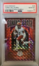 2024 Terry McLaurin Panini Mosaic Center Stage #28 Purple /49 PSA 10
