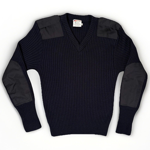 Commando by Jack Young Sweater Mens Medium 42 Wool Military Elbow Patches