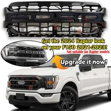 2025 Raptor Look Grill Upgrade For 2021-2023 Ford F150 F-150 Front Bumper Grille