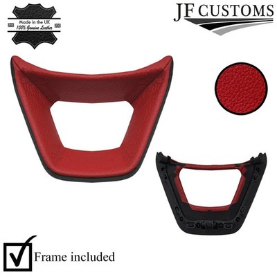 D Roter Leder Flach Unten Lenk Rand + Schutz Für Seat Ibiza 6F KJ Fr