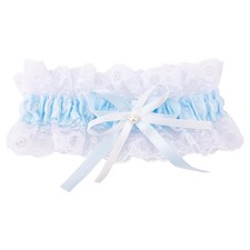 Garters for Bride, Bow Lace Floral Thigh Garter Elastic Wedding Leg Belt Eleg...