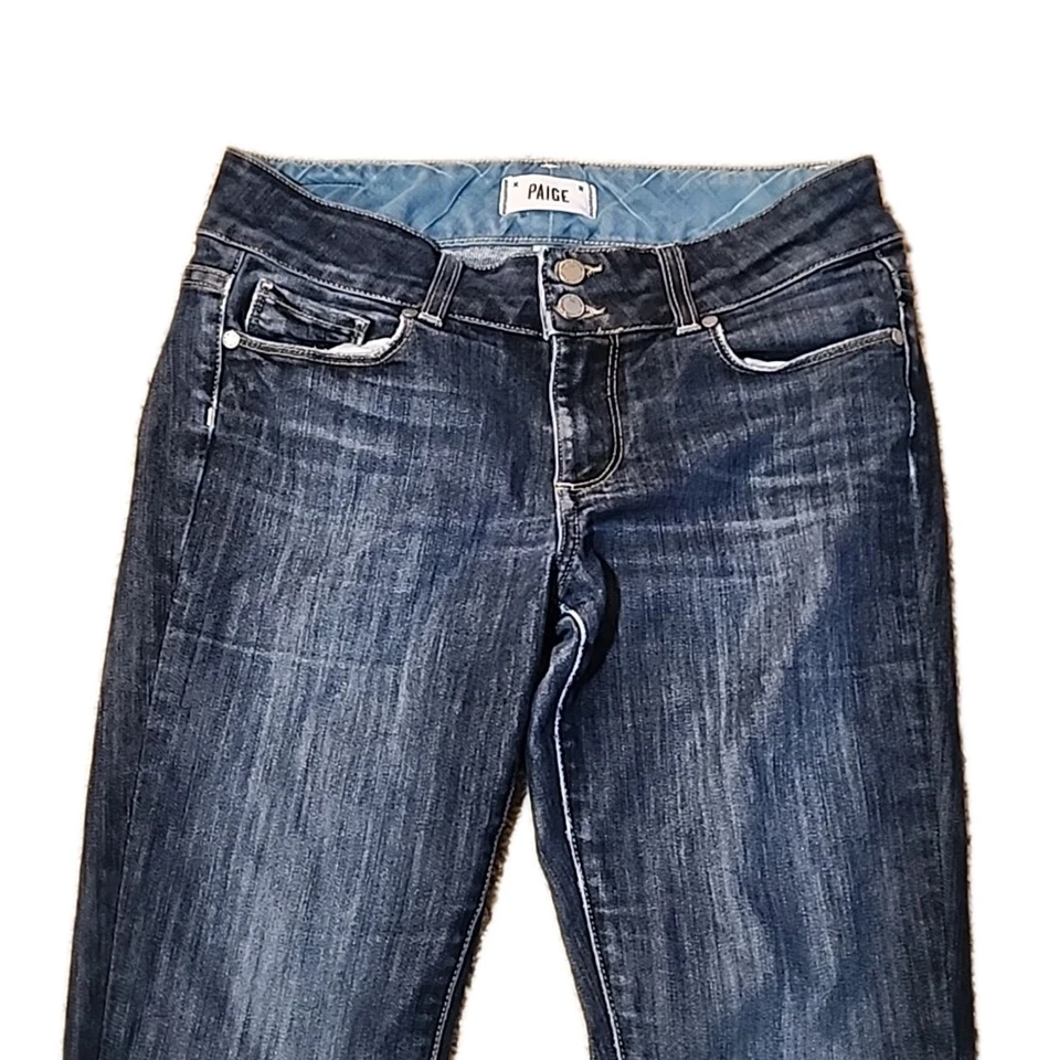 Paige Jeans Womens Size 27 Hidden Hills Straight Leg Dark Denim Blue - Image 2 of 4