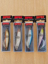 Lot of 4 RAPALA Fishing Lures Clackin Minnow CNM7 ( TOSD , GGH , SB , PD )