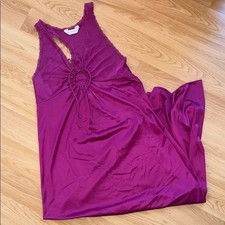 Vintage Vanity Fair Purple Sleeveless Lace Nightgown Winterberry Made in USA MP