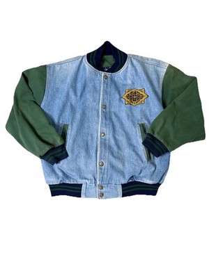 Denim Green Jacket 'The Future is Here' Patch Time Adult M