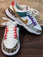 Nike Women's Dunk Low SE "Safari Mix" Sneakers (DN3866-100) Sz 6.5 Pre-owned