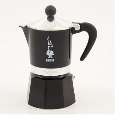 Bialetti Rainbow Espressokocher Schwarz 3 Tassen