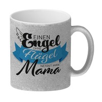 Einen Engel Ohne FlüGel Nennt Man Mama Glitzer-Kaffeebecher Mit EngelsflüGel,