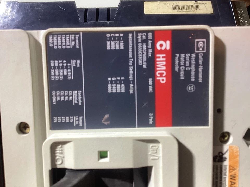 Cutler-Hammer HMCP250W5W Circuit Breaker - White - Image 2 of 4