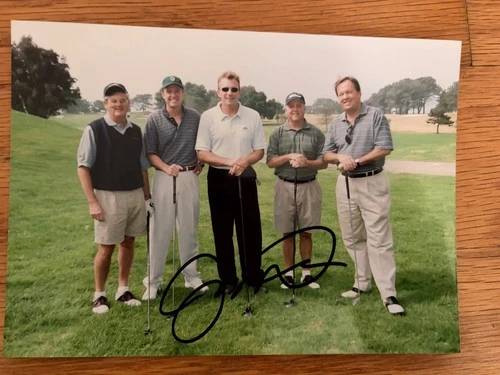 JOE MONTANA AUTOGRAPHED PHOTO - SIGNED IN PERSON AT A GOLF OUTING 2004