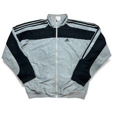 Adidas Trackjacket Trainingsjacke Grau Retro 90s Oldschool Size L