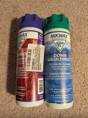 NWT - Nikwax Down Down Duo-Pack 300ml Wash-In Cleaning and Waterproofing