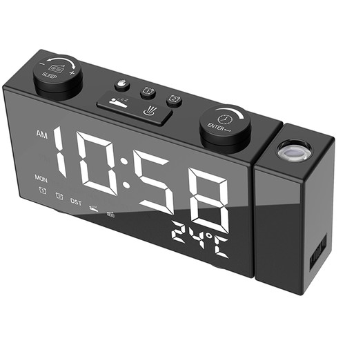 6 Inch Digital FM Projection Radio Alarm Clock 4 Brightness Adjustment 3 T 2 XG - Picture 6 of 12