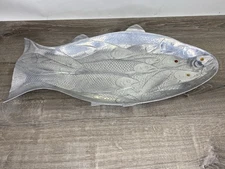 Vntg 1987 Arthur Court Large Fish Platter Carnelian Eye 25" x 12"