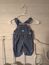 Vintage Oshkosh overalls Y2K plaid Nautical Vestbak Boys 3-6 Mo
