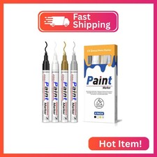 Paint Markers-4 Colors Permanent Oil Based Paint Pens Marker Gold Silver Bla