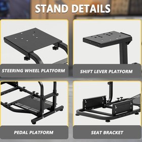 Marada Racing Simulator Cockpit Stand Fits Logitech G29 G920 G923 Thrustmaster