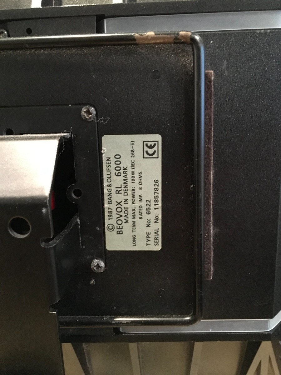 Bang & Olufsen BEOVOX RL 6000 100w Speakers type 6522 with stands