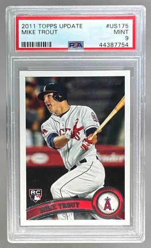 44387754 Mike Trout 2011 Topps Update #US175 Rookie RC PSA 9