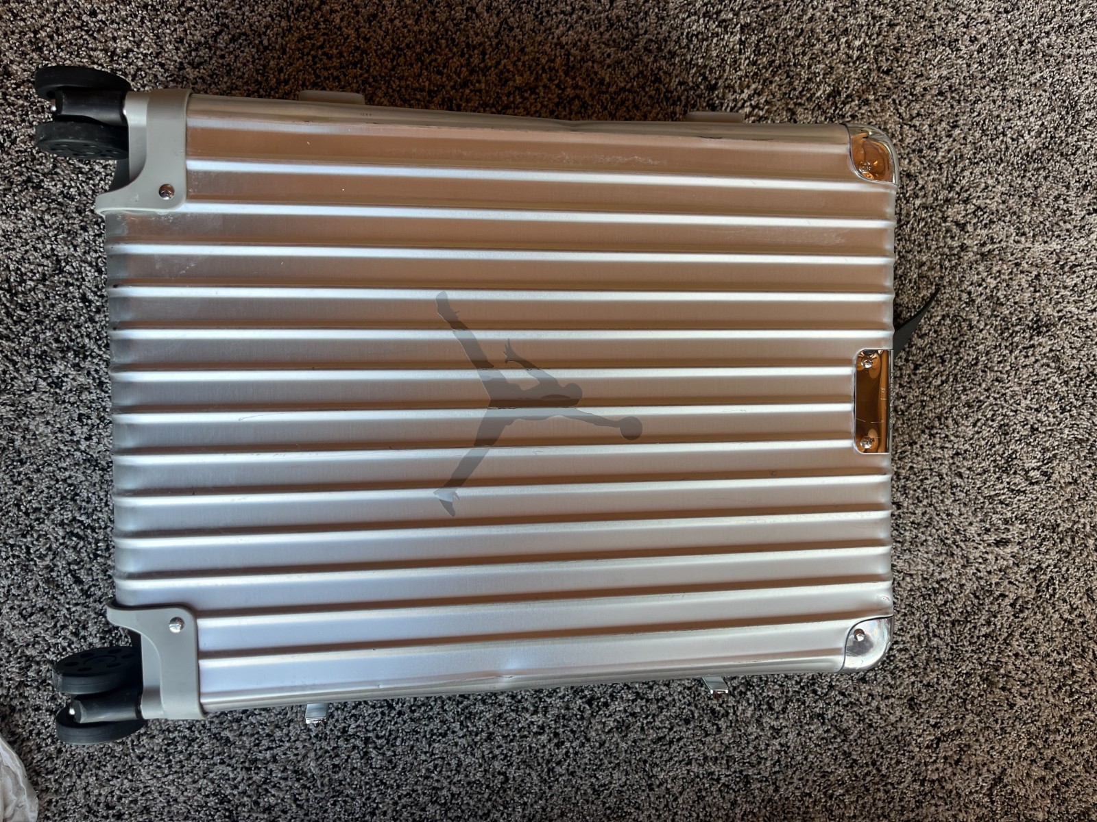 RIMOWA x Air Jordan”, “Aluminum Cabin / Carry-On”, and “Pre-Owned thumbnail 9