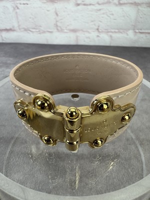 Louis Vuitton Beige Gold Save It Patent Leather Women display picture 3