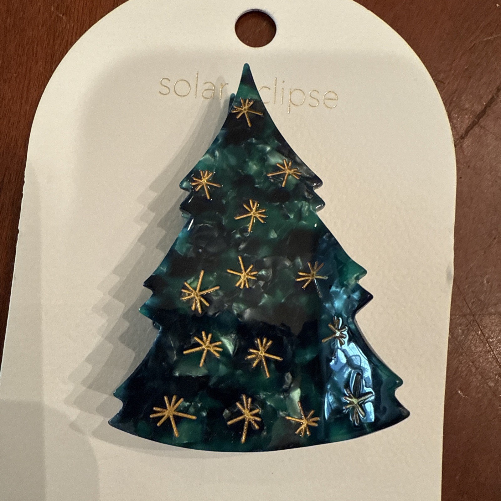 Solar Eclipse Hand-painted Christmas Tree 🎄 Claw… - image 5