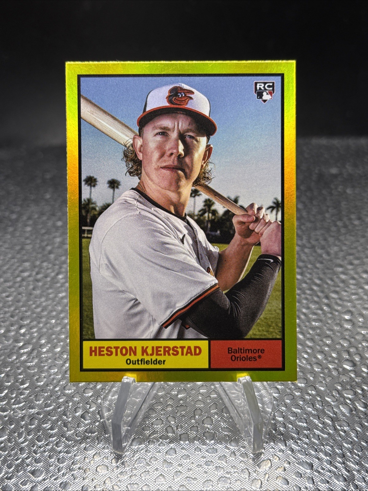2024 Topps Archives Heston Kjerstad RC Yellow Foilboard Rookie #11 Orioles