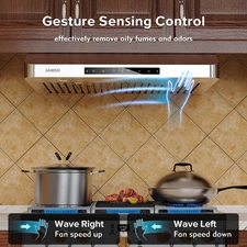 900 CFM Under Cabinet Range Hood Stainless Steel Stove Hood Remote Control 36"