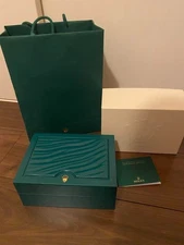 ROLEX 39139.8064 Watch Box Case Oyster M Green Wood Wave Vintage Genuine #9