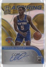 2020-21 Panini Spectra Aspiring Gold Prizm 9/10 Immanuel Quickley Auto 0l6a
