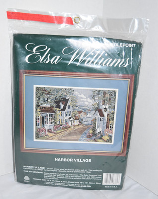 Needlepoint kit by Elsa Williams ''1993 Harbor Village''  # 06381, sealed,  new