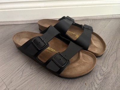 Birkenstock Arizona Zweiriemer Herren Schwarz Leder Sandalen Gr. EUR 45 UK 11 sehr guter Zustand
