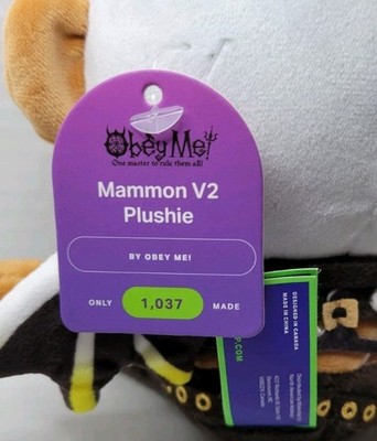 Makeship Mammon V2 Plushie By Obey Me! Anime Otome Sim Video Game