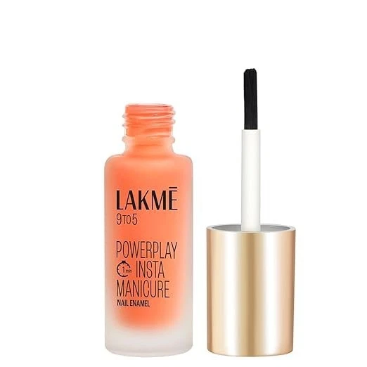 Lakme 9to5 Powerplay Insta-Manicure Nail Enamel Coral Cloud 6ml