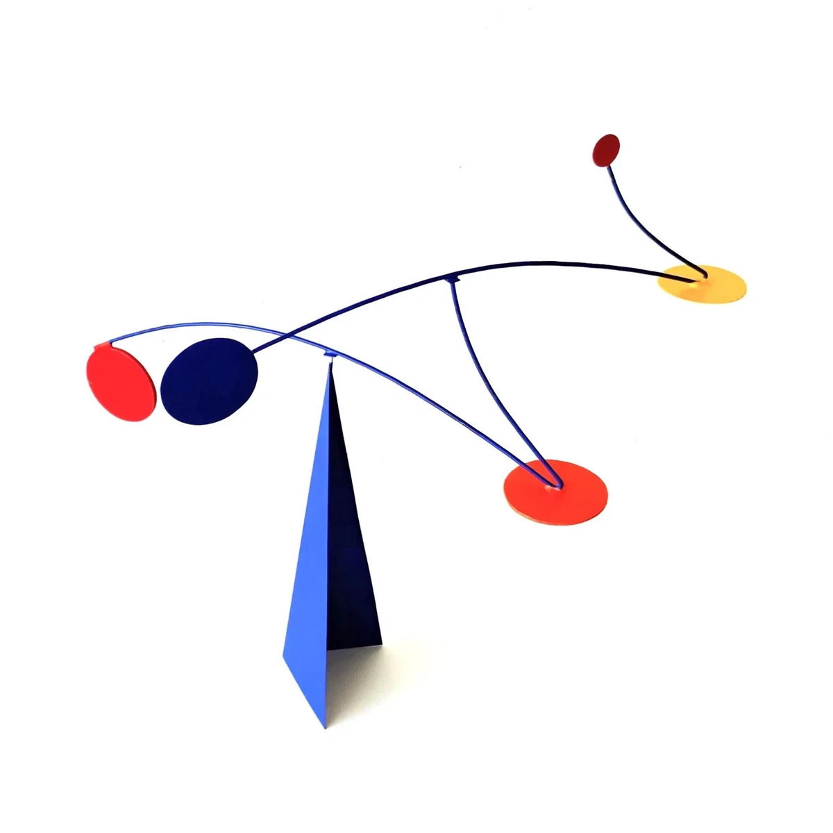 Blue Red Yellow Orange Standing Mobile Kinetic Sculpture Art