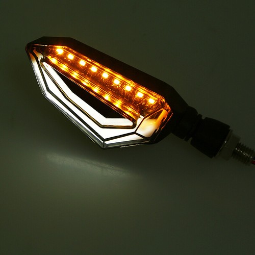 2Pcs Motorcycle Turn Signal DRL Indicator Light LED 12V Universal Fit For Honda - Picture 6 of 12