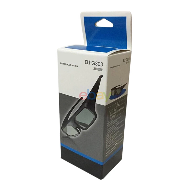 New Genuine ELPGS03 RF 3D Glasses For Epson Projector With USB Cable EH-TW5100 - Image 3 of 4