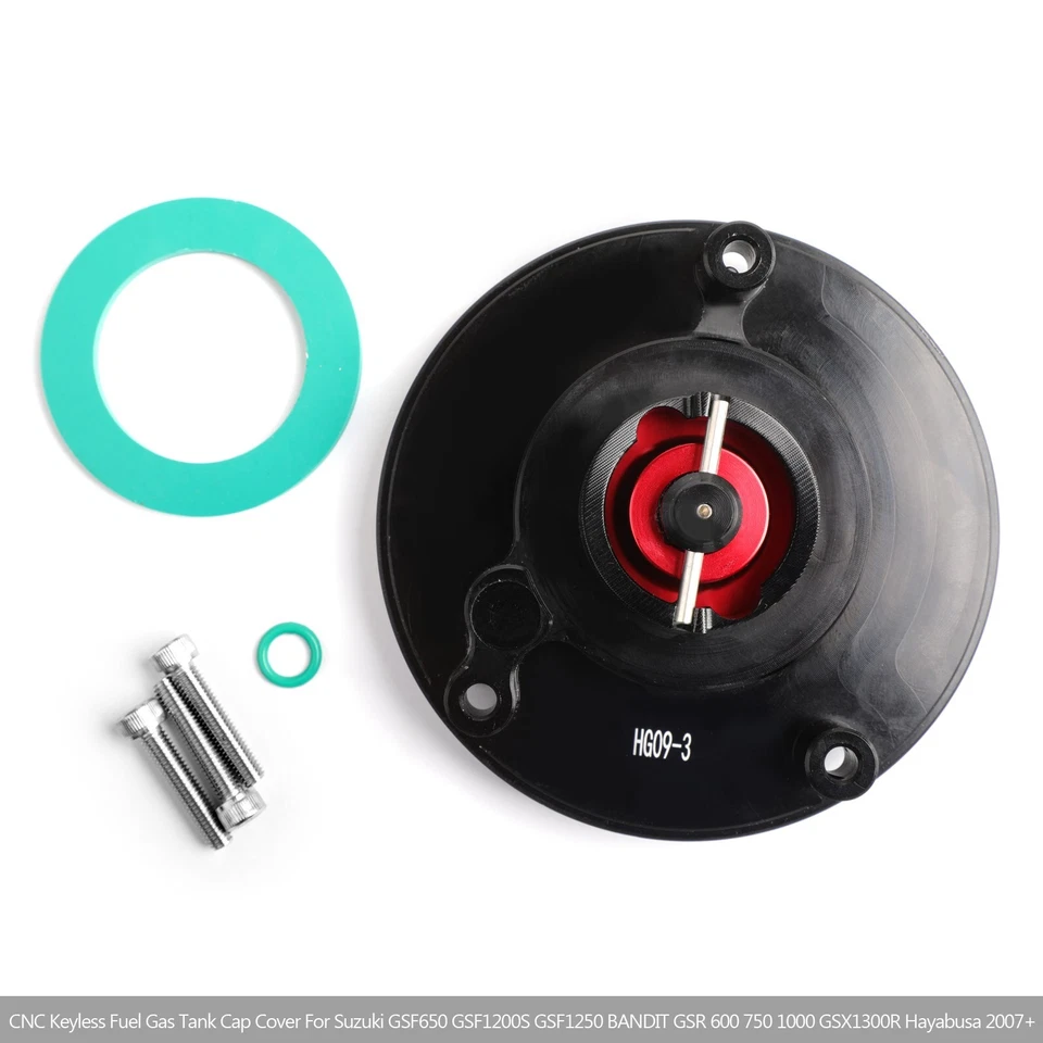 CNC KEYLESS Fuel Cover Gas Tank Cap RD Fit for Suzuki SV 650 1000 S 2003-2018 CA Foto 3 de 4