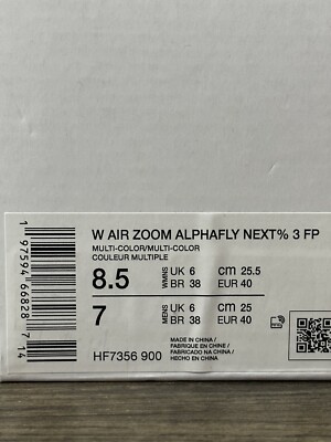 Nike Air Zoom Alphafly NEXT% 3 FP “Blueprint” HF7356-900 Womens