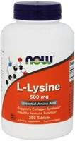 Now Foods, L-LYSINE, L-Lysin 500Mg AminosäUre 250 Tabletten Super Preis