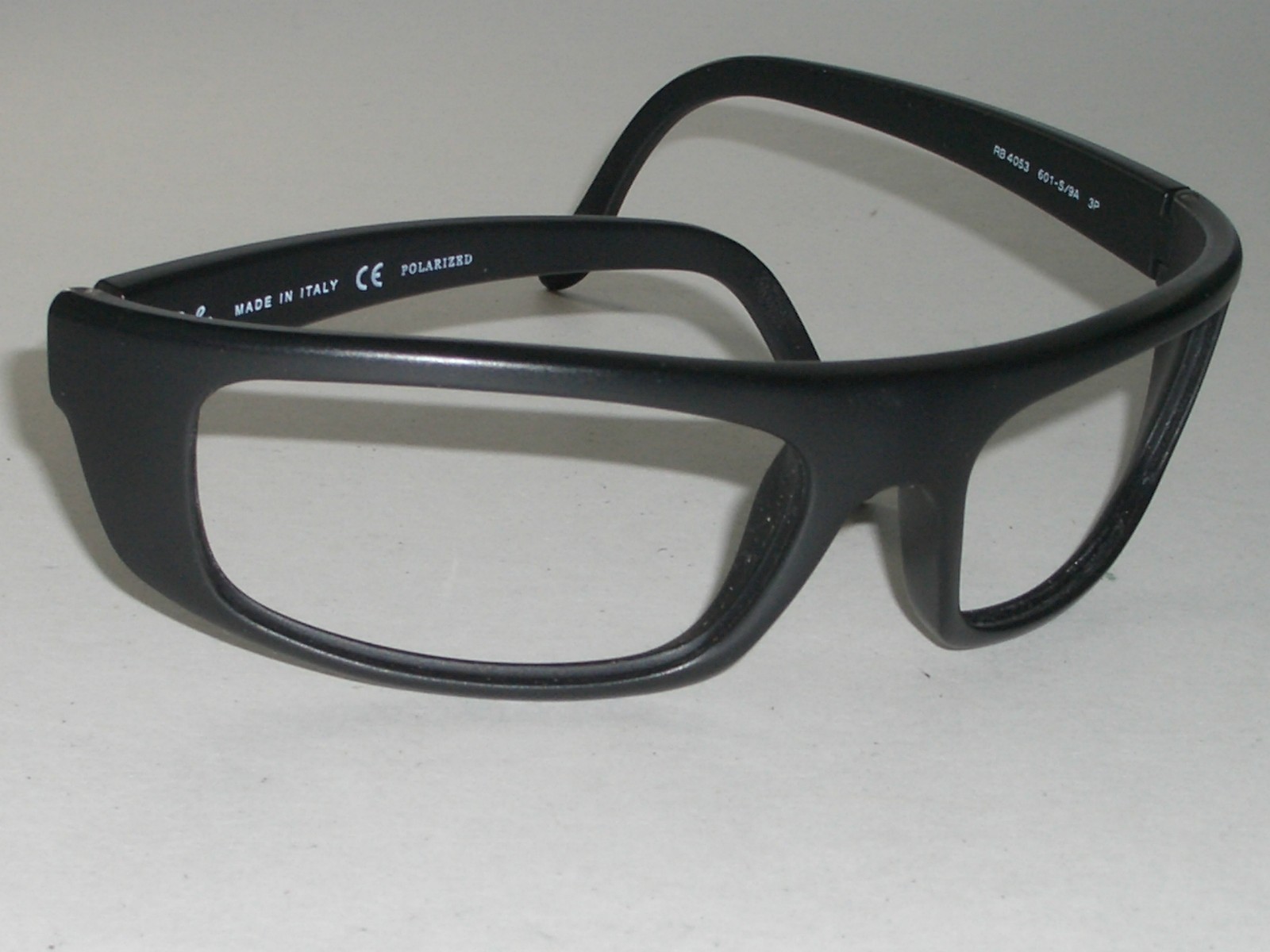 RAY-BAN ITALY RB4053 THICK MATTEBLACK SLEEK WRAP SUNGLASSES/EYEGLASS FRAMES ONLY