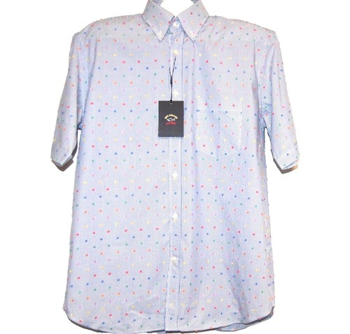 Chemise Paul & Shark Neuve Avec étiquettes - Taille 16,5/L (Large) - Vérifié En Italie - À Carreaux