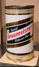 1960S BRAUMEISTER FLAT TOP BEER CAN INDEPENDENT MILWAUKEE BREWING WISCONSIN