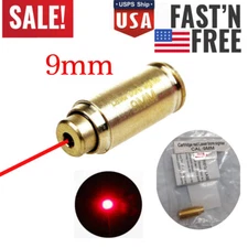 US CAL 9mm Red Laser Bore Sight Cartridge Brass Bullet Shape Calibrator Hunting