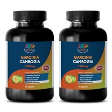 blood sugar herbs - GARCINIA CAMBOGIA - cholesterol free 2 BOTTLE 120 Capsules